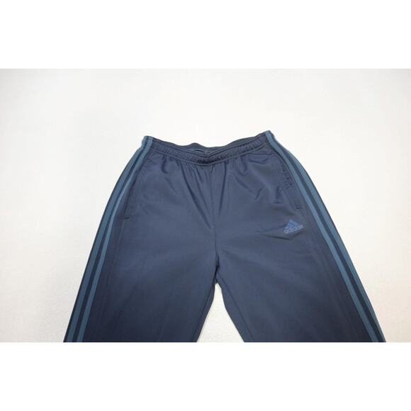 adidas Navy Blue Sweatpants with Teal Stripes - Picture 5 of 10